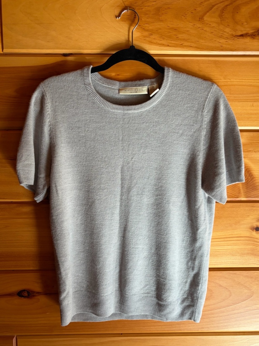 Appleseed's Light Gray Crewneck Knit Top